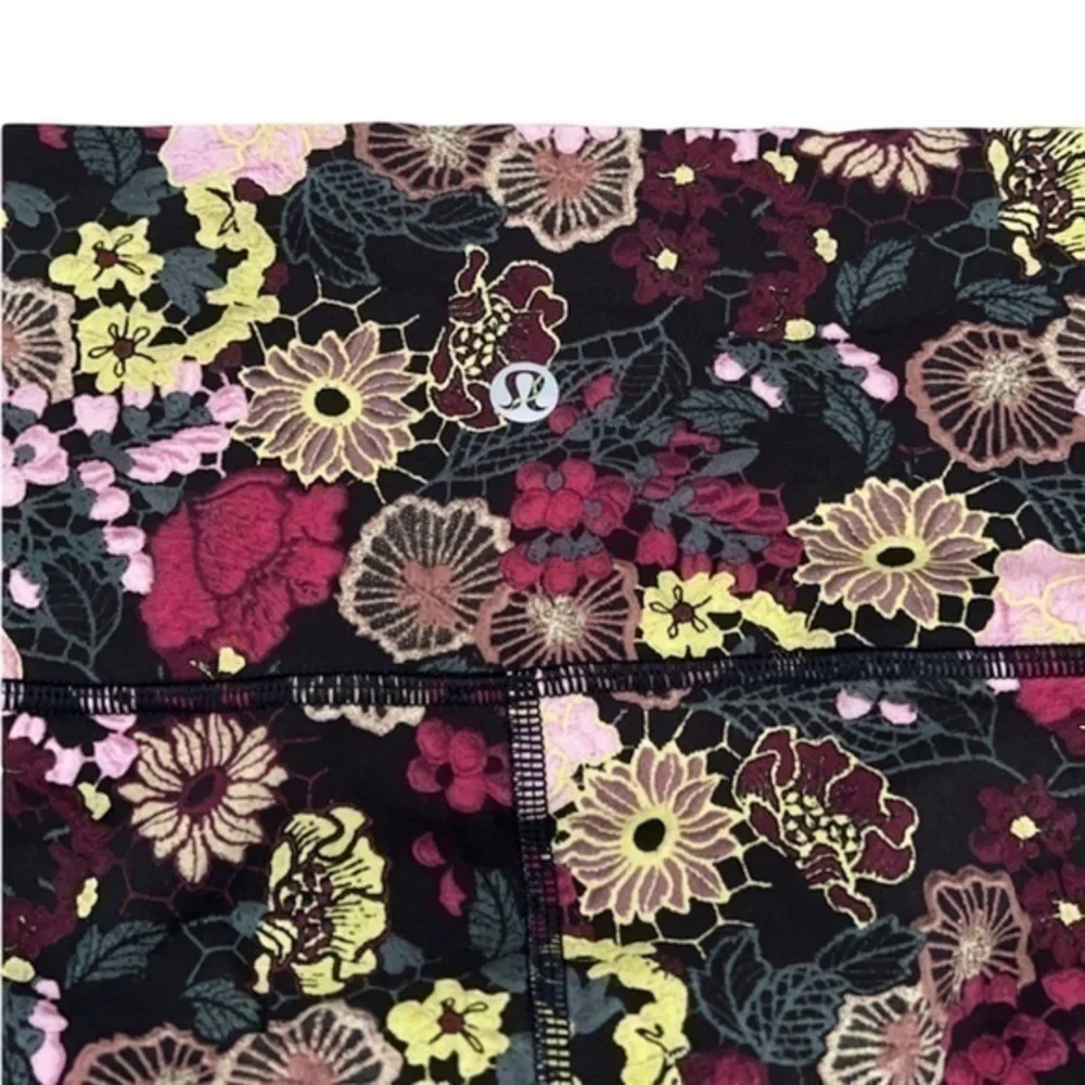 Lululemon‎ Wunder Under Flurolace Multicolor Floral Allover Print Leggings